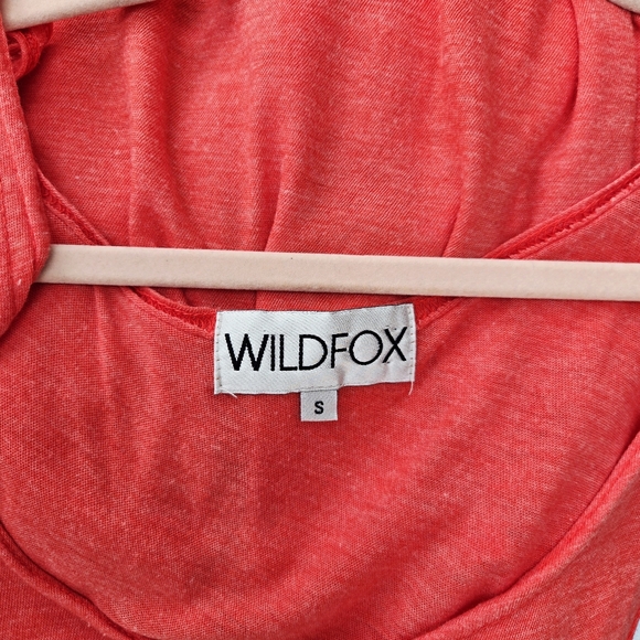 WILDFOX Don't Become A Shark Snack Swim Safely Tank Top Large Armholes Red Small - Picture 5 of 7